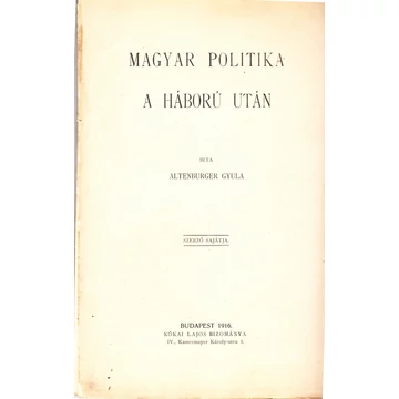 Magyar politika a háború után