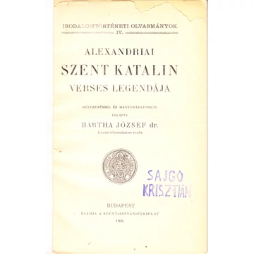 Alexandriai Szent Katalin verses legendája
