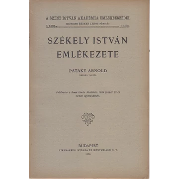 Székely István emlékezete