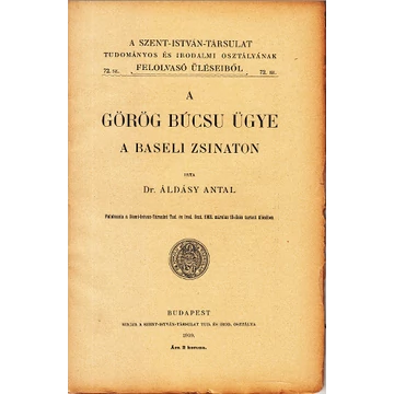 A görög búcsu ügye a Baseli Zsinaton