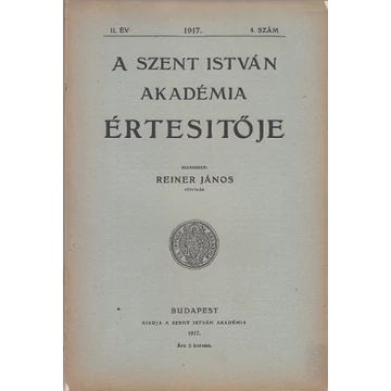 A Szent István Akadémia értesítője II. év 4. szám
