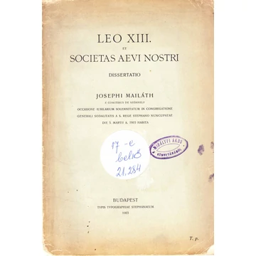 Leo XIII. et societas aevi nostri