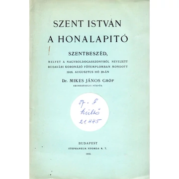 Szent István a honalapitó