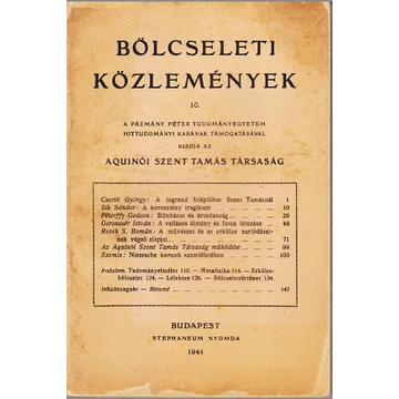 Bölcseleti közlemények 10.