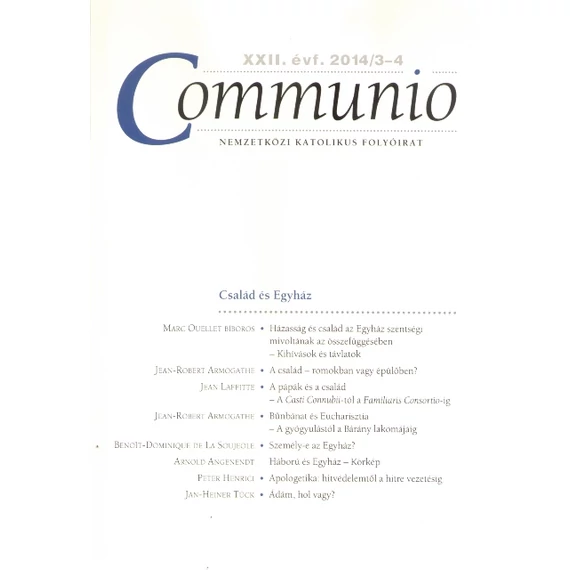 Communio 2014/3-4.