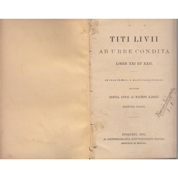 Ab urbe condita Liber XXI et XXII.