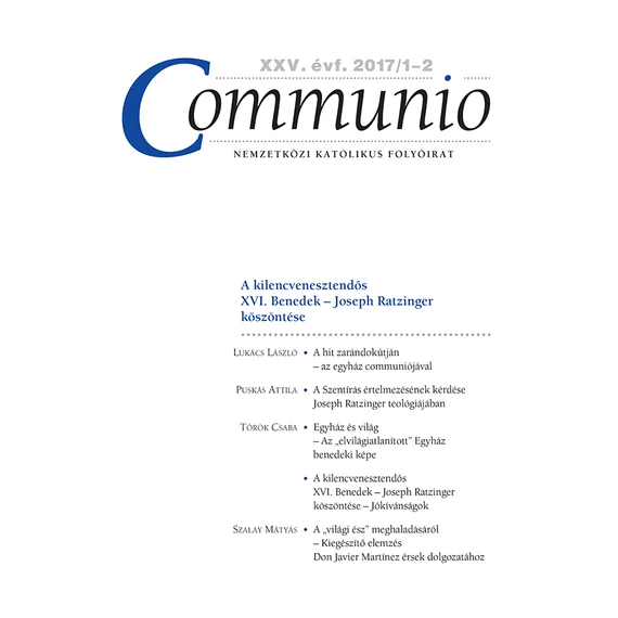 Communio 2017/1-2.