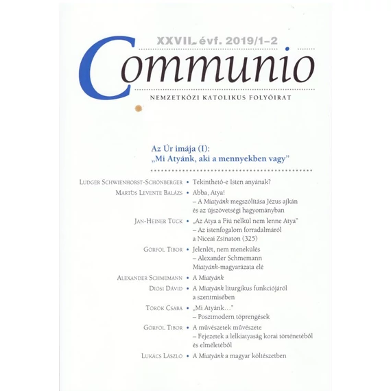 Communio 2019/1-2.