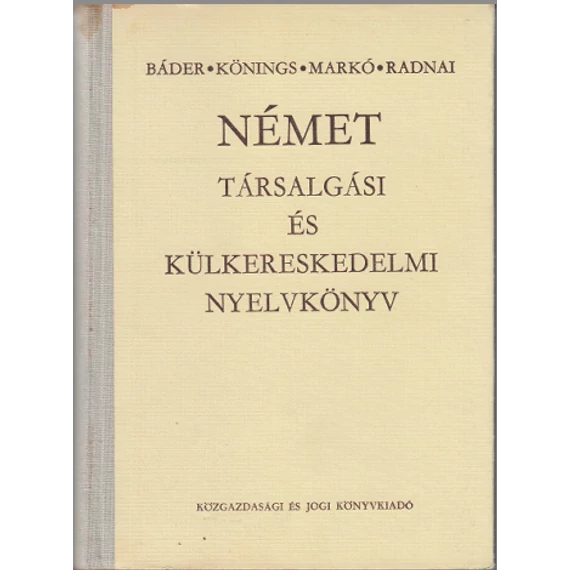 Német társalgási és külkereskedelmi nyelvkönyv
