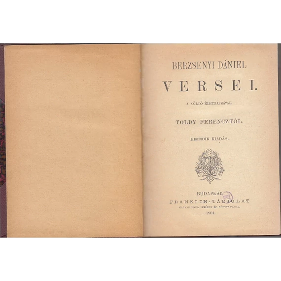 Berzsenyi Dániel versei I.