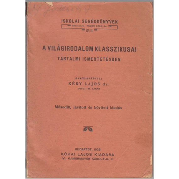 A világirodalom klasszikusai tartalmi ismertetésben