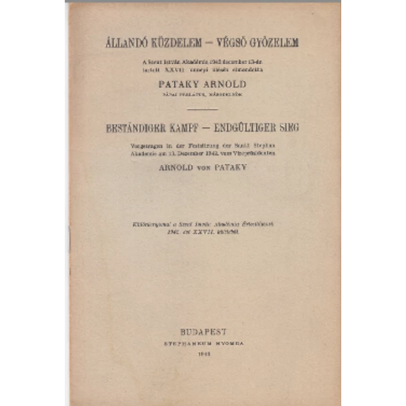 Állandó küzdelem - végső győzelem