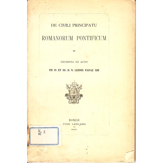 De civili principatu romanorum pontificum