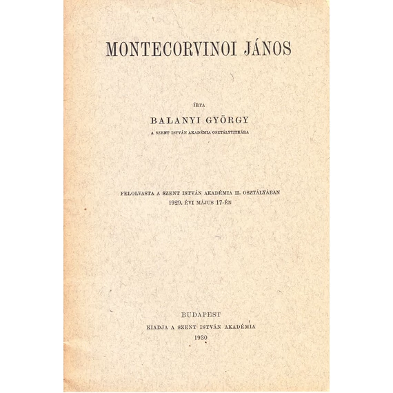 Montecorvinoi János
