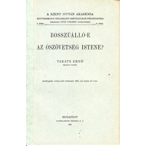 Bosszúálló-e az ószövetség Istene?