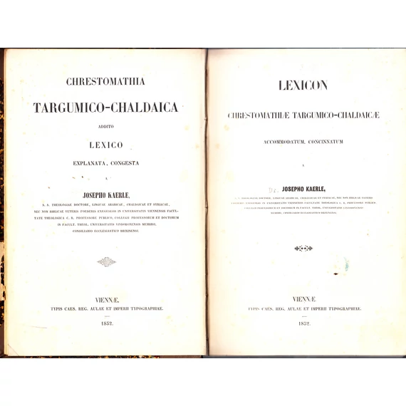Lexicon Chrestomathiae Targumico-Chaldaicae