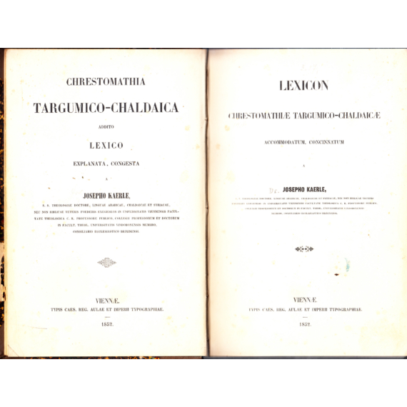 Lexicon Chrestomathiae Targumico-Chaldaicae