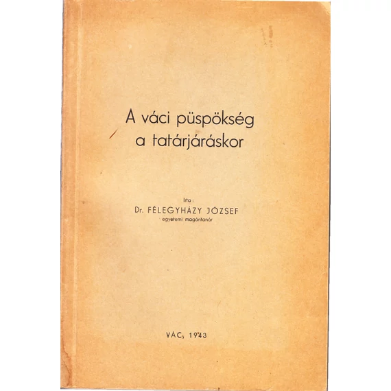 A váci püspökség a tatárjáráskor