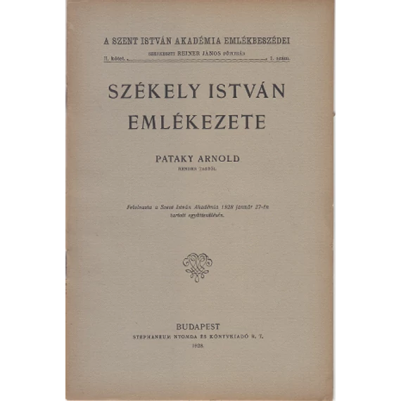 Székely István emlékezete