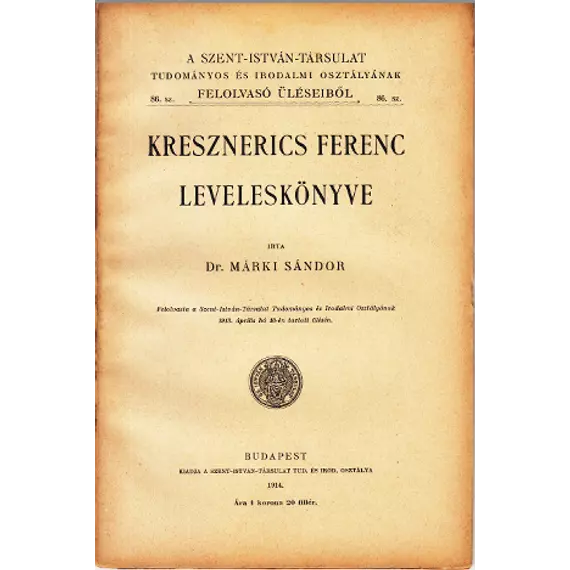 Kresznerics Ferenc leveleskönyve