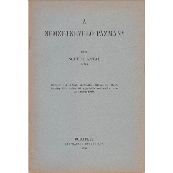 A nemzetnevelő Pázmány