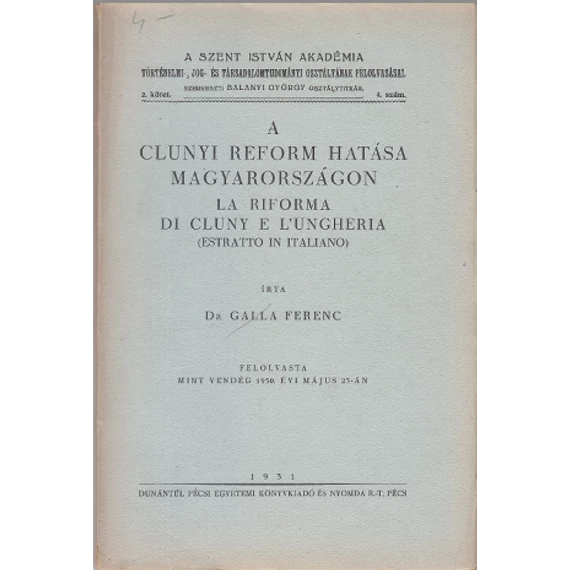 A clunyi reform hatása Magyarországon