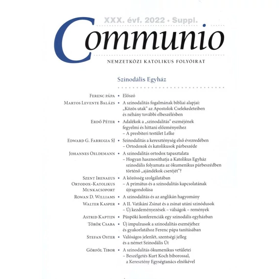 Communio 2022. Supplementum