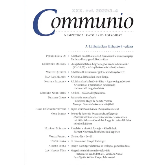 Communio 2022/3-4.