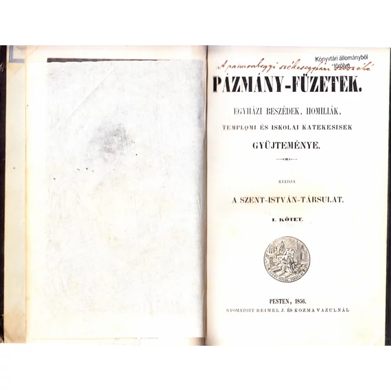 Pázmány-füzetek I. kötet