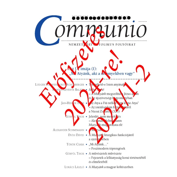 Communio előfizetés a 2024. évre