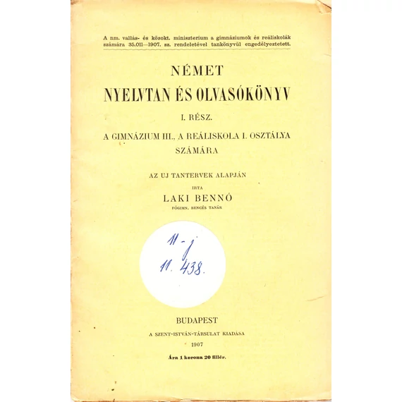 Német nyelvtan és olvasókönyv