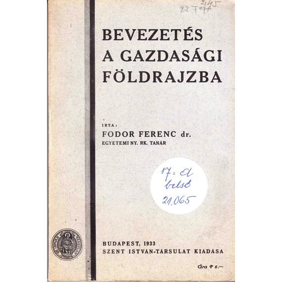 Bevezetés a gazdasági földrajzba