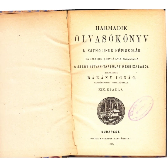 Harmadik olvasókönyv a katholikus népiskolák harmadik osztálya számára