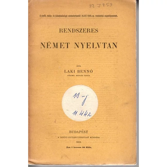 Rendszeres német nyelvtan