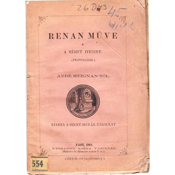 Renan műve s a német itészet