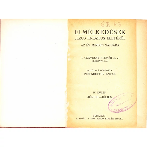 Elmélkedések Jézus Krisztus életéről