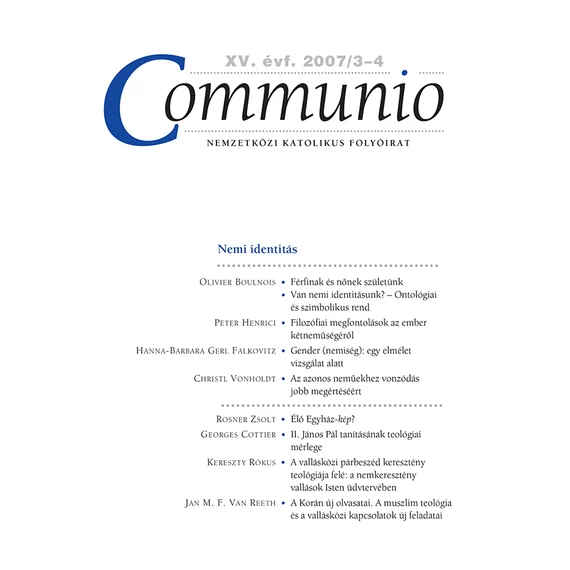 Communio 2007/3-4.