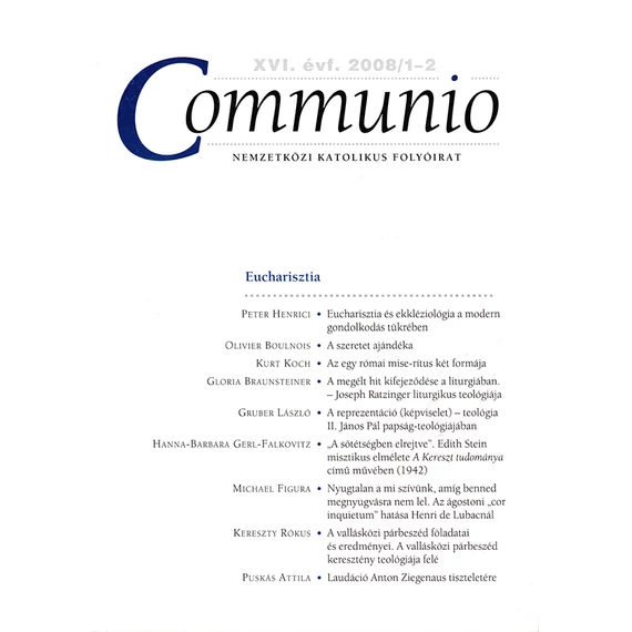 Communio 2008/1-2.
