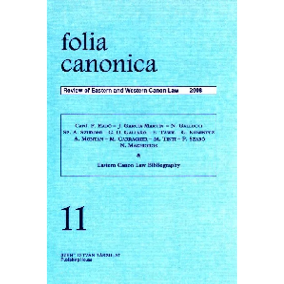 Folia Canonica 11.