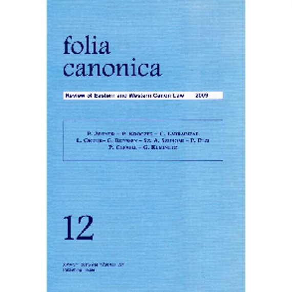 Folia Canonica 12.