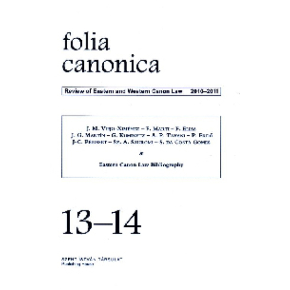 Folia Canonica <br>13-14.