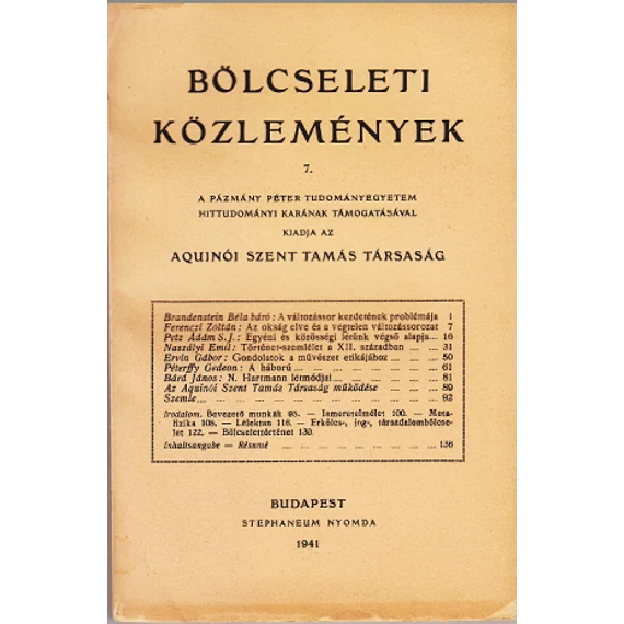 Bölcseleti közlemények 7.